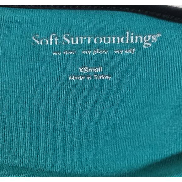 Soft Surroundings Green Black Lace Bodice With Crochet XS Button Shoulders Soft - Picture 4 of 6